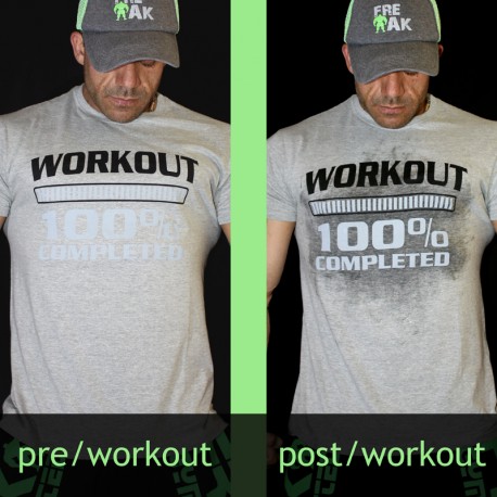 T-shirt Grey Workout 100% completed