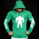 T-shirt Green Slim Fit - Manica lunga - 60%Machine 40%Man - 