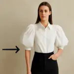 Camicia con maniche a sbuffo: il trucco per non creare volumi sproporzionati