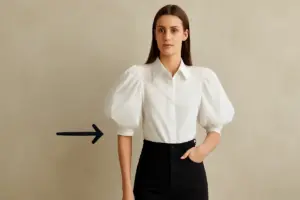 Camicia con maniche a sbuffo: il trucco per non creare volumi sproporzionati