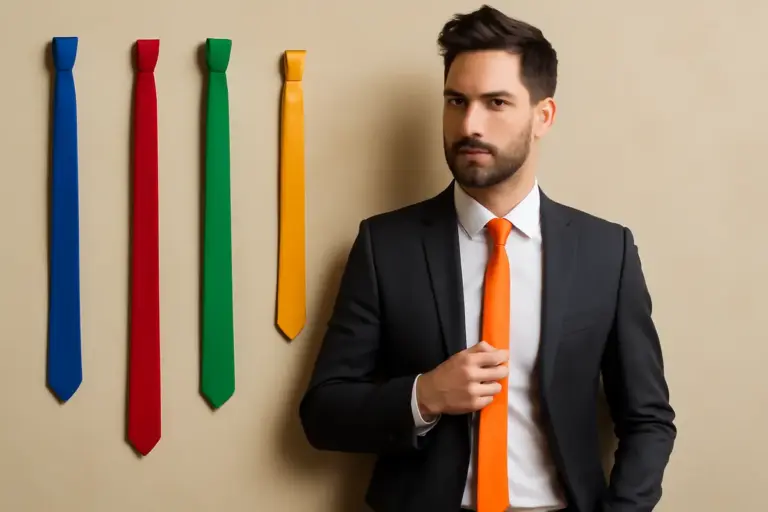 Cravatte skinny uomo molto colorate: come abbinarle senza rinunciare all’equilibrio del look