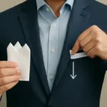Pochette tascabile da giacca: la tecnica per una piega perfetta che resta tutto il giorno